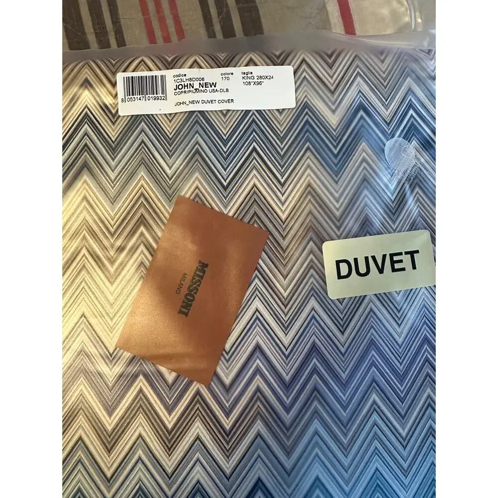 MISSONI JOHN NEW DUVET COVER SET PILLOWCASES